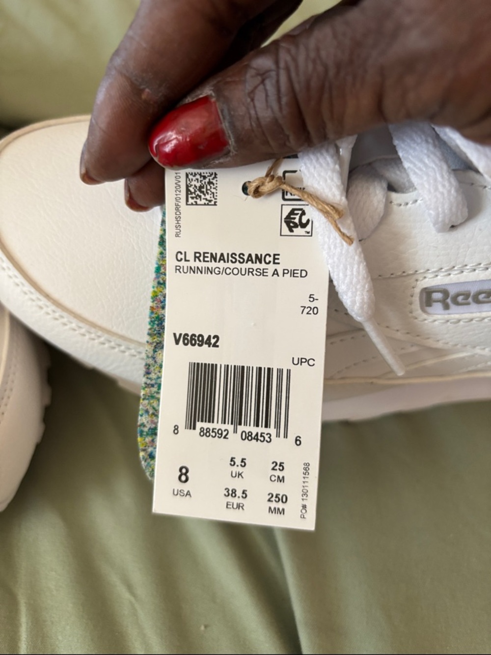 Reebok White Low-Top Leather Sneakers - Picture 4 of 9